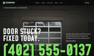 Dark technical look – sample for a garage door company